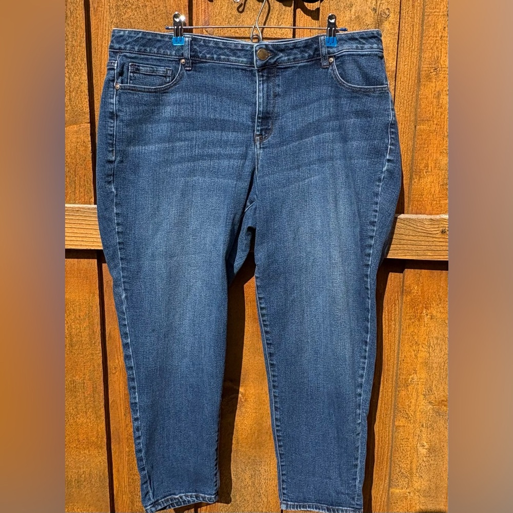 Lane Bryant Low Rise Boyfriend Jeans Plus Size 18 Womens Medium Wash Blue